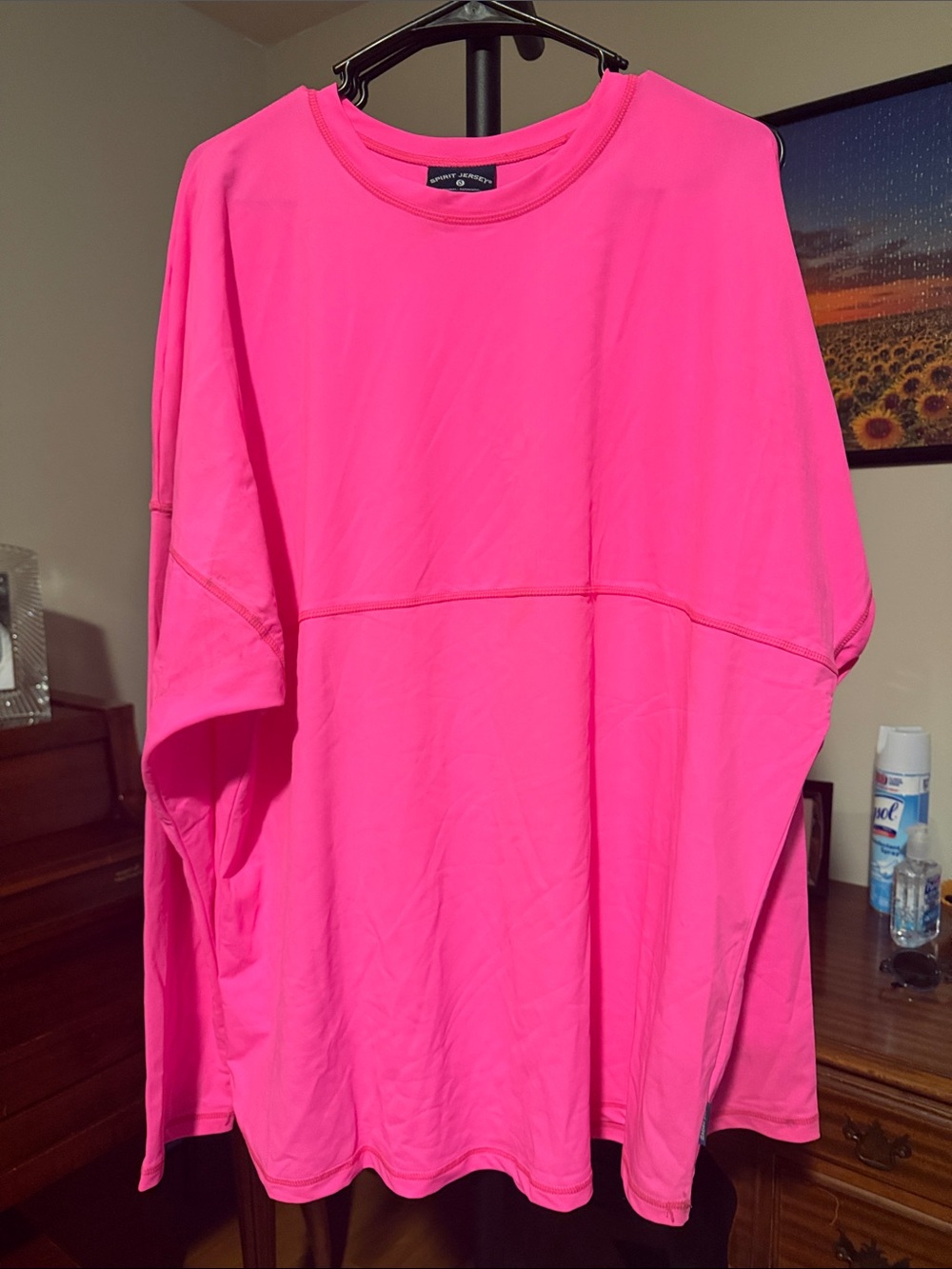Spirit Jersey Hot Pink Crewneck Tee